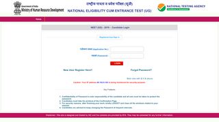 
                            4. Candidate Login - National Eligibility Cum Entrance Test ...