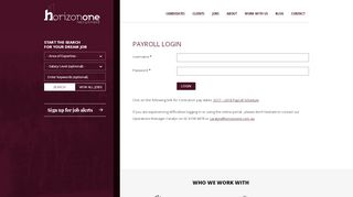 
                            7. Candidate Payroll Timesheet Login - HorizonOne Recruitment