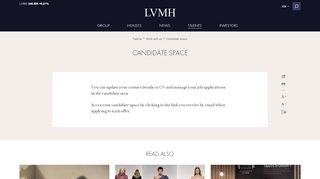
                            4. Candidate space - Job offers, applications – LVMH