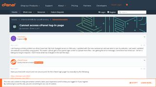 
                            9. Cannot access cPanel log-in page | cPanel Forums