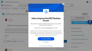 
                            6. CANNOT access on line phone portal - AT&T Community