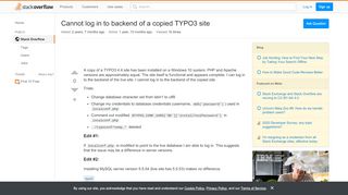 
                            7. Cannot log in to backend of a copied TYPO3 site - Stack ...