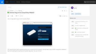 
                            6. Cannot log in to Cloud Key WebUI | Ubiquiti Community
