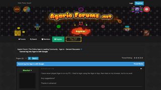 
                            2. Cannot log into Agar.io with Google - Agario Forum