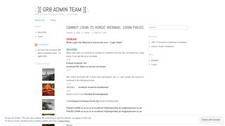 
                            2. Cannot login to Horde Webmail: Login Failed | .:][ …