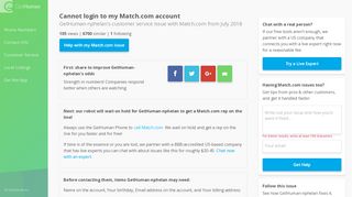 
                            4. Cannot login to my Match.com account | Jul 14, …