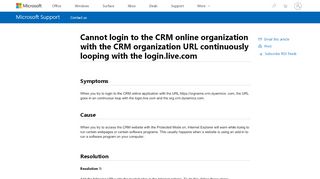 
                            6. Cannot login to the CRM online organization with the CRM ...