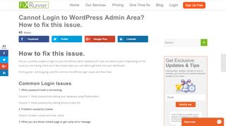 
                            11. Cannot Login to WordPress Admin Dashboard? …