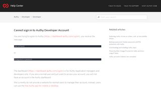 
                            2. Cannot sign in to Authy Developer Account – Authy