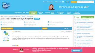 
                            7. Cannot view timetable on my Aston portal - The Student Room