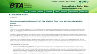 
                            4. Canon Announces Cloud-Based uniFLOW, New ADVANCE ...