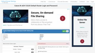 
                            1. Canon iR-ADV C5235 Default Router Login and …