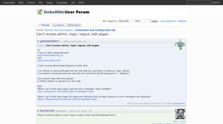 
                            5. Can't access admin, login, logout, edit pages - DokuWiki ...