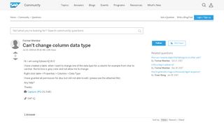 
                            9. Can't change column data type - SAP Q&A