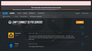 
                            4. Can't connect to PTR servers - Overwatch Forums - Blizzard ...