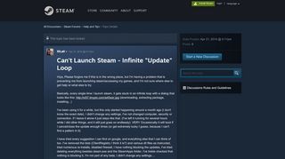 
                            4. Can't Launch Steam - Infinite 