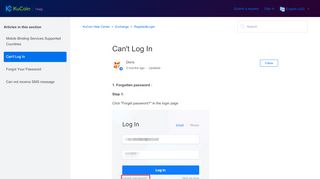 
                            7. Can't Log In – KuCoin Help Center