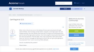 
                            5. Can't log in to 12.5 | Acronis Forum