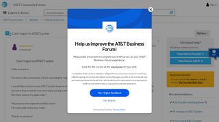 
                            8. Can't log in to AT&T Locker - AT&T Community