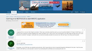 
                            6. Can't log in to NETFOCUS to start NROTC application ...