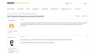 
                            8. Can't log into Amazon account on firestick - Fire TV ...