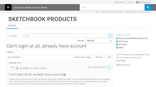 
                            1. Can't login at all, already have account - Autodesk Community ...