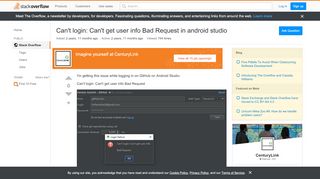 
                            1. Can't login: Can't get user info Bad Request in android studio