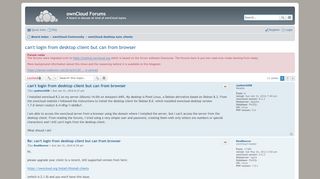 
                            9. can't login from desktop client but can ... - …