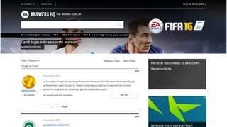 
                            3. Can't login into ea sports account - Answer HQ