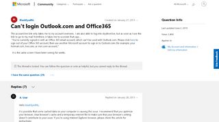 
                            7. Can't login Outlook.com and Office365 - Microsoft Community