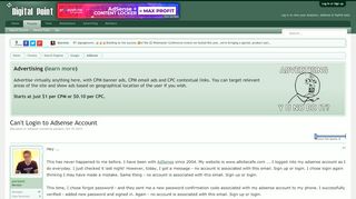 
                            4. Can't Login to Adsense Account - Digital Point Forums