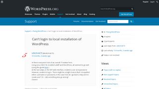 
                            2. Can't login to local installation of WordPress | WordPress.org