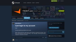 
                            9. Cant login to my account :: FACEIT.com