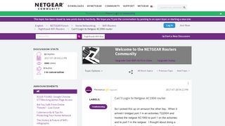 
                            1. Can't Login to Netgear AC1900 router - NETGEAR Communities