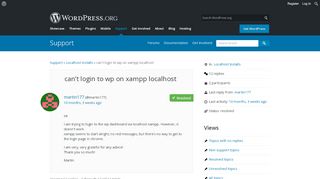 
                            5. can’t login to wp on xampp localhost | WordPress.org