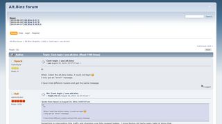 
                            4. Cant login / use alt.binz