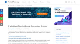 
                            8. Can't Sign in Google Account on Android - …