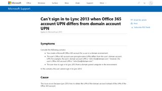 
                            1. Can’t sign in to Lync 2013 when Office 365 account UPN ...