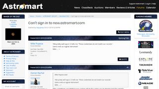 
                            5. Can't sign in to new.astromart.com | Astromart
