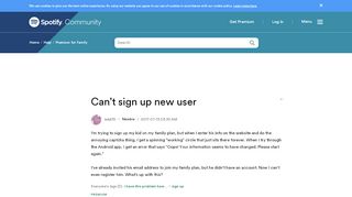 
                            9. Can't sign up new user - The Spotify Community