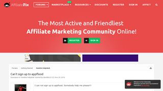 
                            5. Can't sign up to appflood | Affiliate Marketing Forum ...