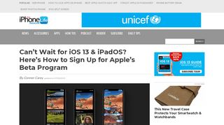 
                            9. Can’t Wait for iOS 13 & iPadOS? Here’s How to Sign Up for ...