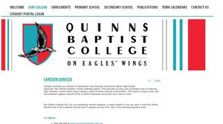 
                            4. Canteen Services - Quinns Baptist College