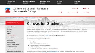 
                            5. Canvas for Students - Alamo Colleges