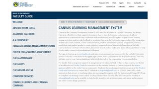 
                            3. Canvas Learning Management System | Faculty ... - La Salle University