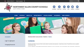 
                            7. Canvas - Northwest Allen County Schools