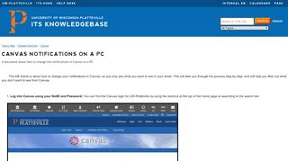 
                            4. Canvas Notifications on a PC - UW Platteville Knowledgebase