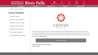 
                            2. Canvas Transition | University of Wisconsin River Falls