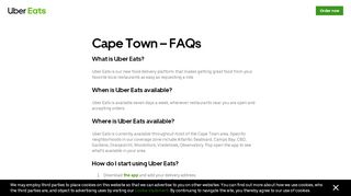 
                            6. Cape Town FAQs – Uber Eats