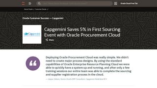 
                            9. Capgemini Saves 5% in First Sourcing Event with Oracle Procurement ...